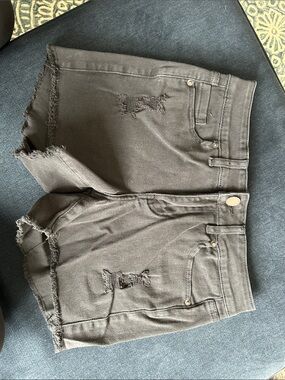 O'Neill Black Distressed Denim Cutoff Shorts